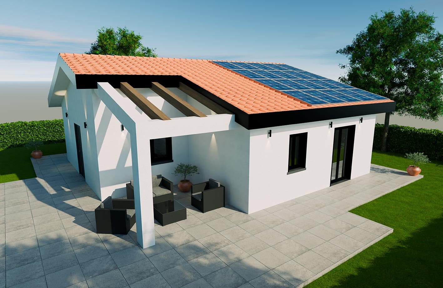 Villa_A1a_Render_Cortile_1