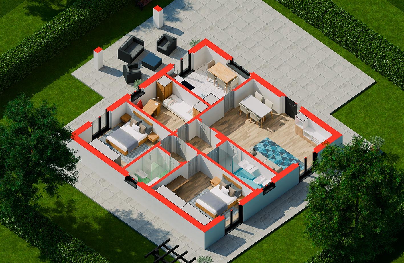 Villa_A2_Render_Assonometrica_2_Cortile