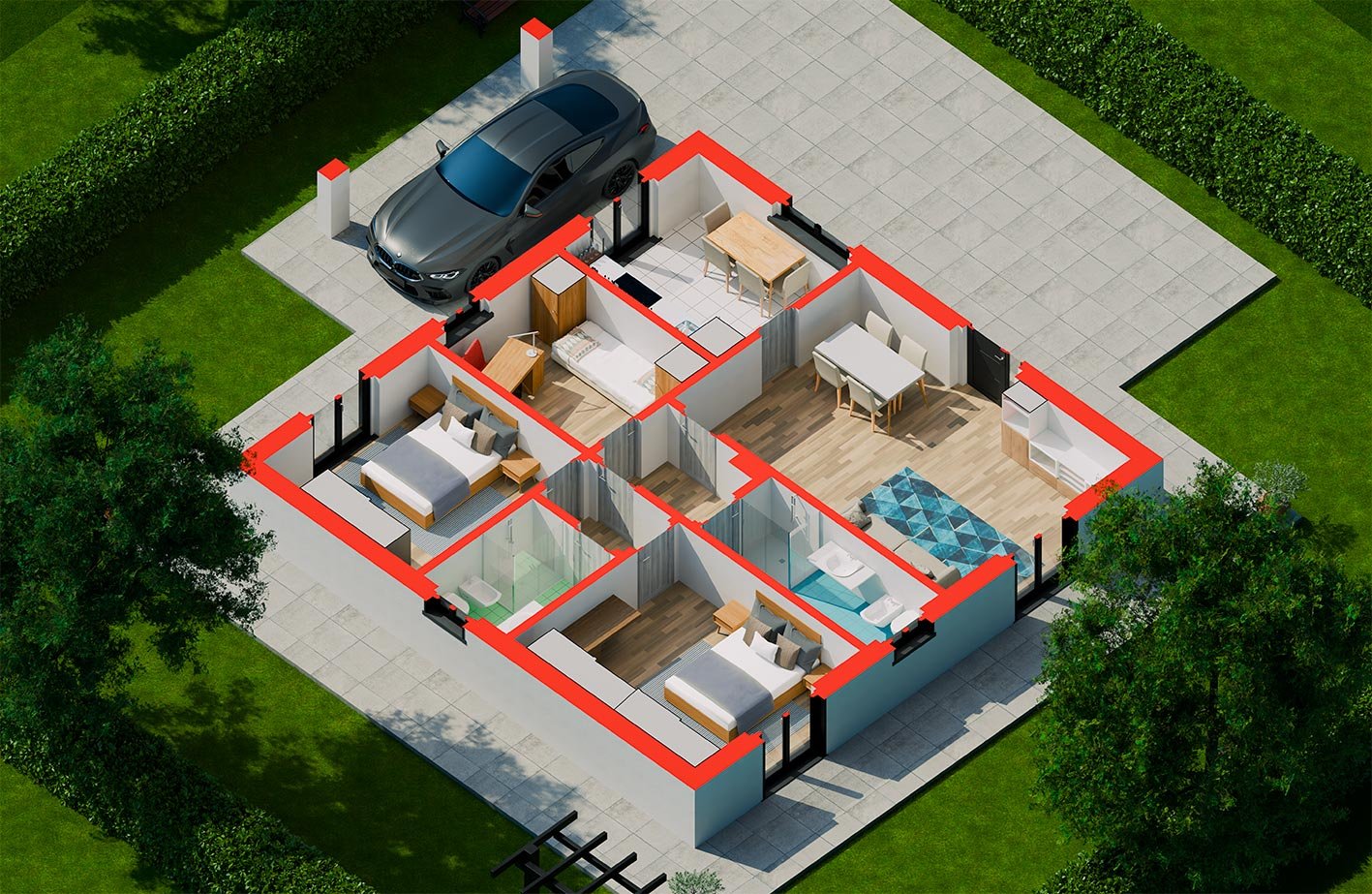 Villa_A2_Render_Assonometrica_2_Parcheggio
